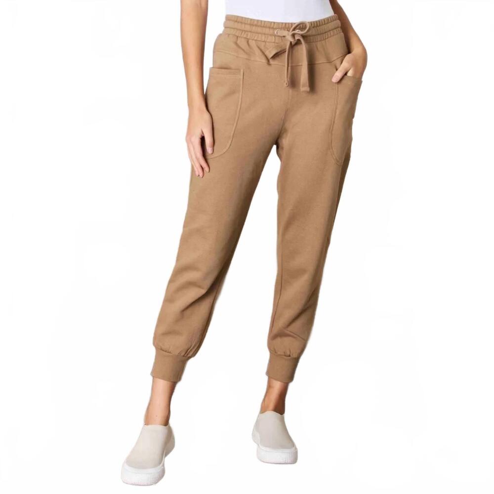 NEW RISEN oversized high waisted cargo pocket jogger in mocha